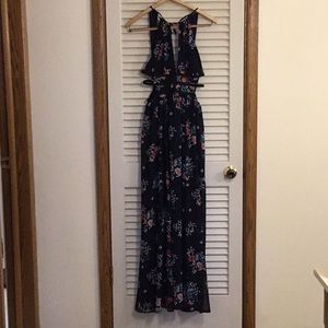 Express Blue Floral maxi dress